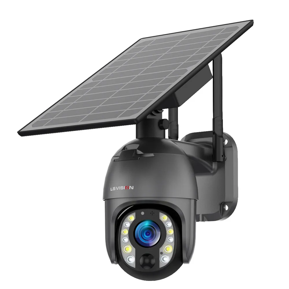 Wireless 4G WIFI GSM Solar Battery CCTV Camera 2MP 4MP PTZ Zoom PIR Alarm  Powered Security Outdoor Low Power Solar Camera 4G