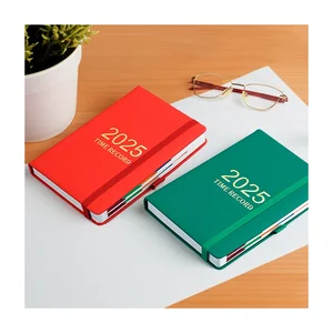 Small Batch Undated Daily Planner English 365days Agenda Customized logo PU Leather Notebook Journal Wholesale Diary for Student
