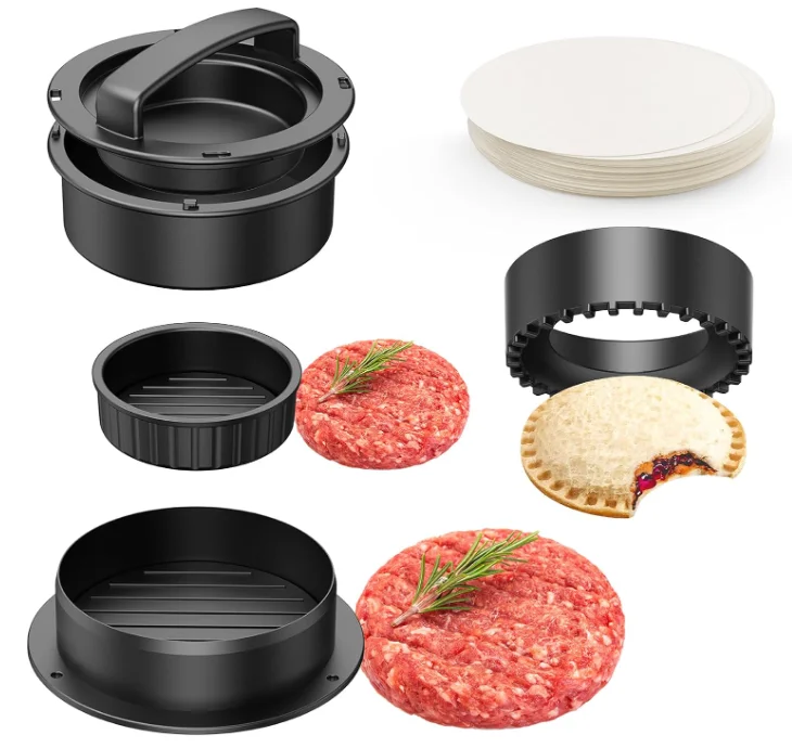 New 2023 4 In 1 Kitchen Unique Gadget Smash Burger Meat Mold Hamburger ...