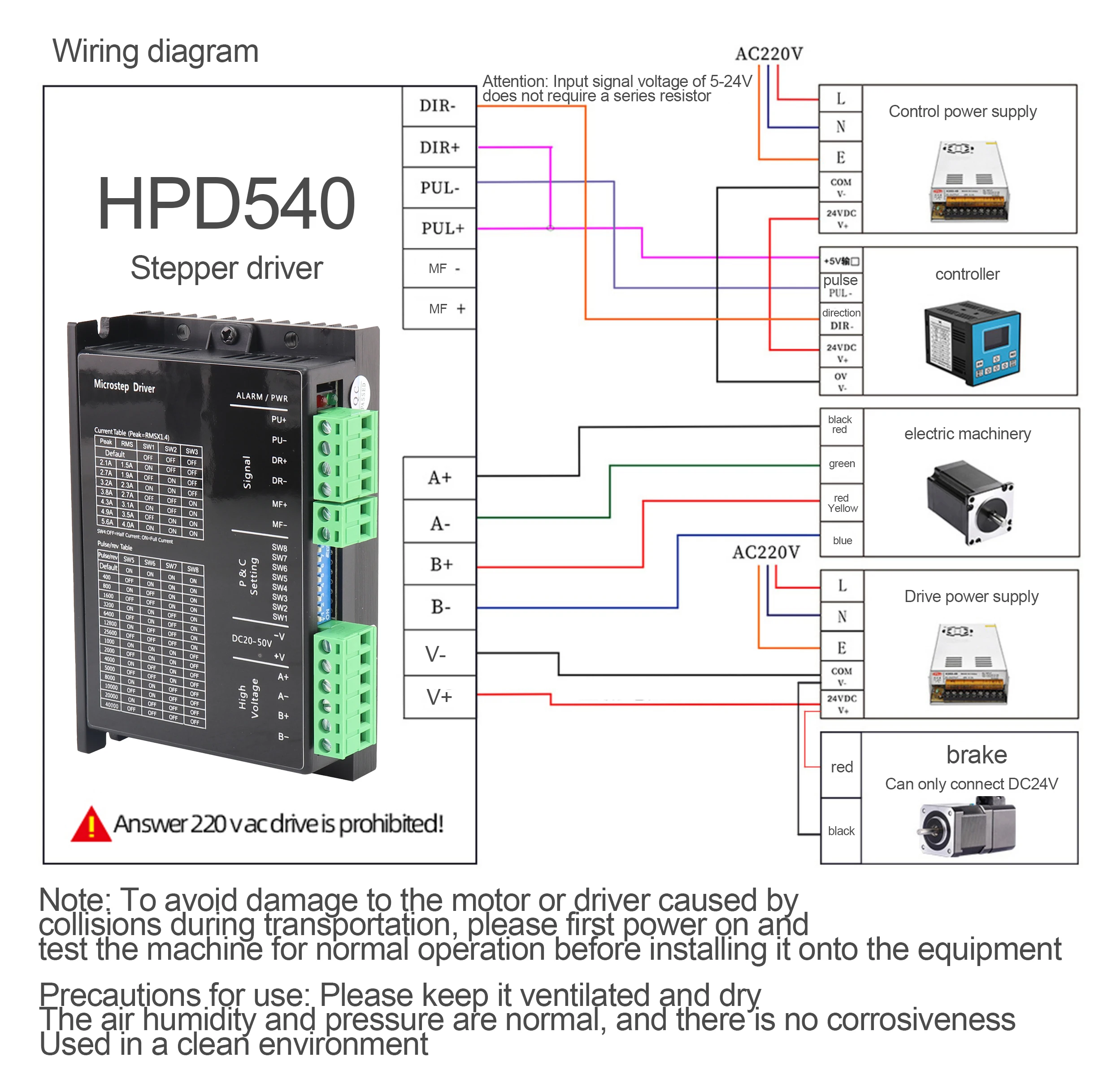 product hanpose  2 phase nema17 23 controller driver 8 36vdc hpd540 servo driver suitable for 3d printer monitoring equipment-6