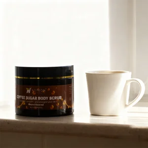 Viral TikTok Coffee Coconut Sugar Scrub All in One Exfoliator and Moisturizer for Glowing Skin Low MOQ Low Price
