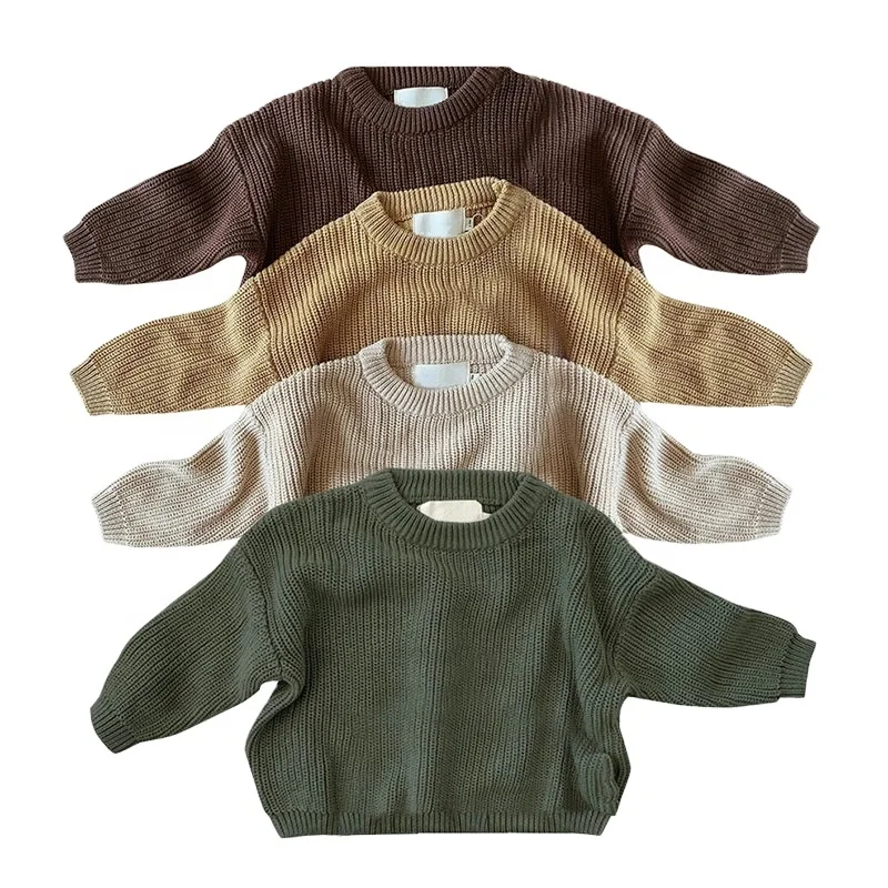 Wholesale Children Cute Cartoon Pullover Kids Winter Loose Sweaters Girls  Oversize Boutique Clothing Baby Winter Jumpers Full