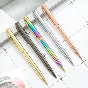 Customized Logo Novelty Promotional 1.0mm Metal Ballpoint Pen Business Gift with Office Supplies Customizable Logo Writing Pen