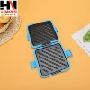 Plaque de cuisson micro-ondes diagonale fendue - bleue
