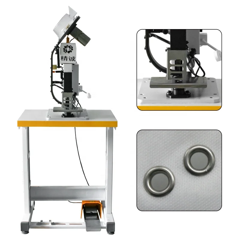 Multi-used Electronic Semi-automatic Paper Bag Eyelet Grommet Punching Attaching Machine