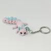 10cm pink fox keychain