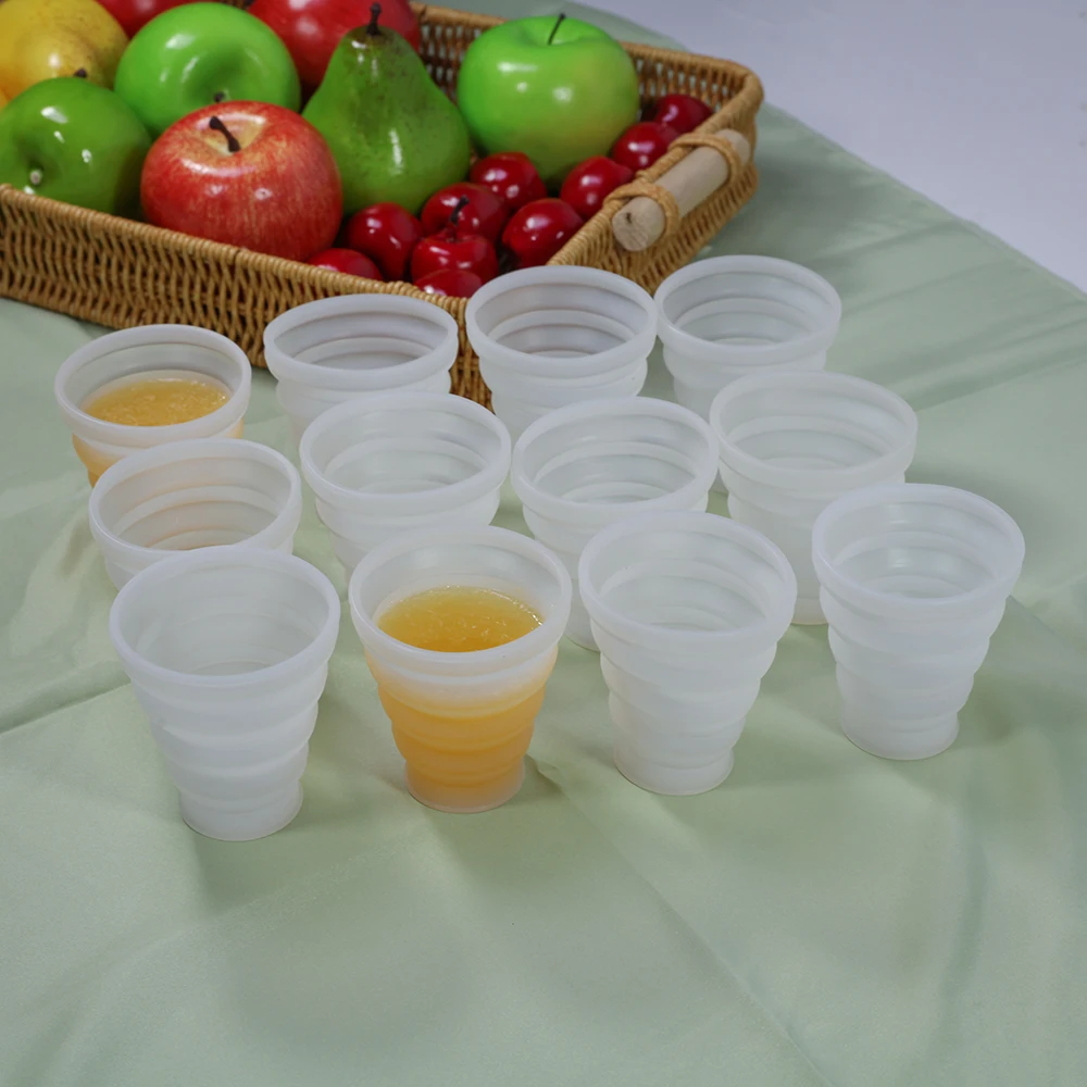 Hospital Use Silicone Collapsible Measuring test Specimen Cup Container for Urine Collection