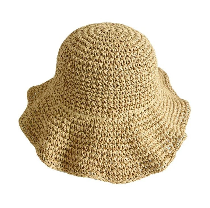 KYEYGWO plegable Sombrero de cubo de algodón para mujeres y hombres protección solar UV para decoración de camping ajustable sombrero de pesca borde ancho color liso viaje 