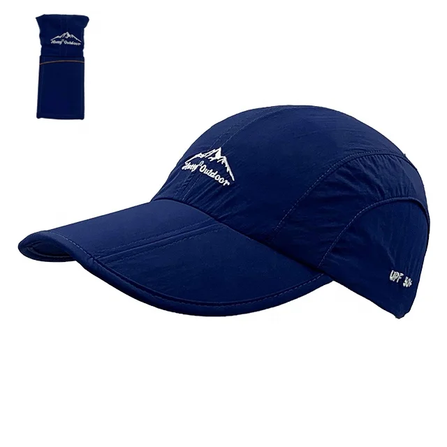 RTS High Quality Custom Baseball Cap Polyester Breathable Foldable Dad Hat Adjustable Embroidered Sport Hat for Outdoor