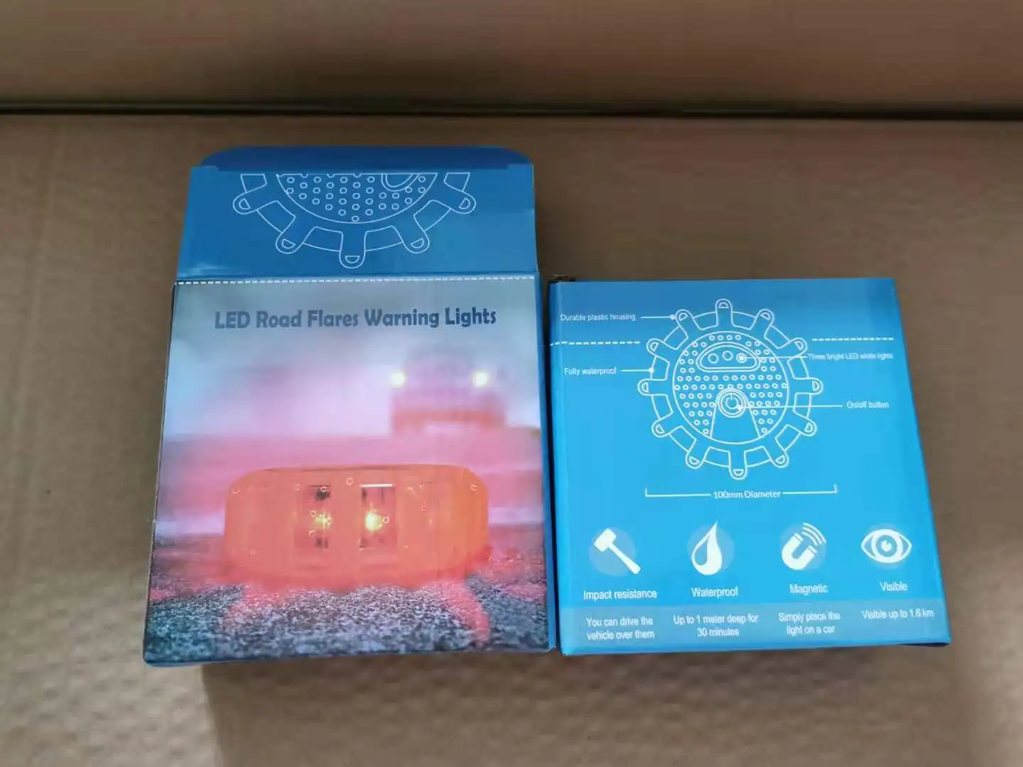 Usb Rechargeable Led Road Flares Safety Car Emergency Strobe 9 Modes