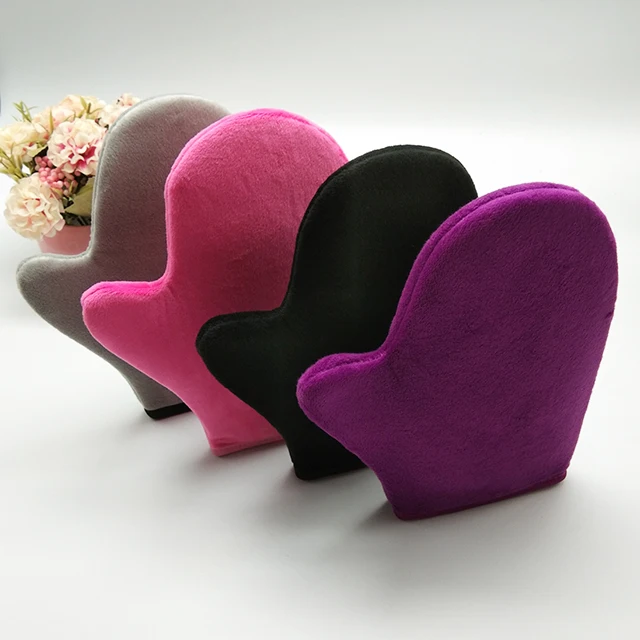 2022 Amazon полный уход за кожей с принтом, мягкий бархатный двухсторонний аппликатор для самозагара, загар, рукавица