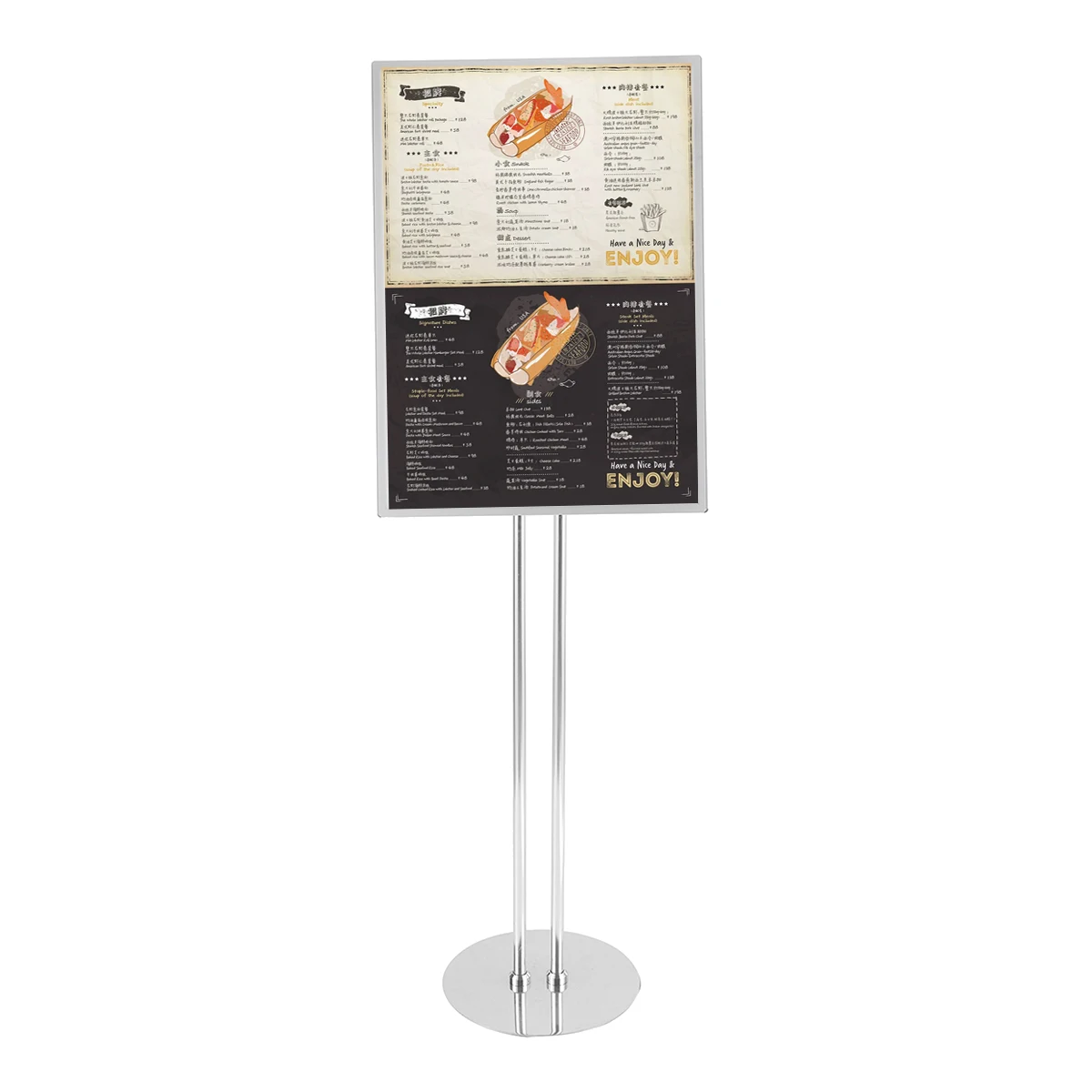 Advertising Poster Stand LED Lighting Frame Mounting Ultra Slim Light Box Poster Easy Change Lighting Display