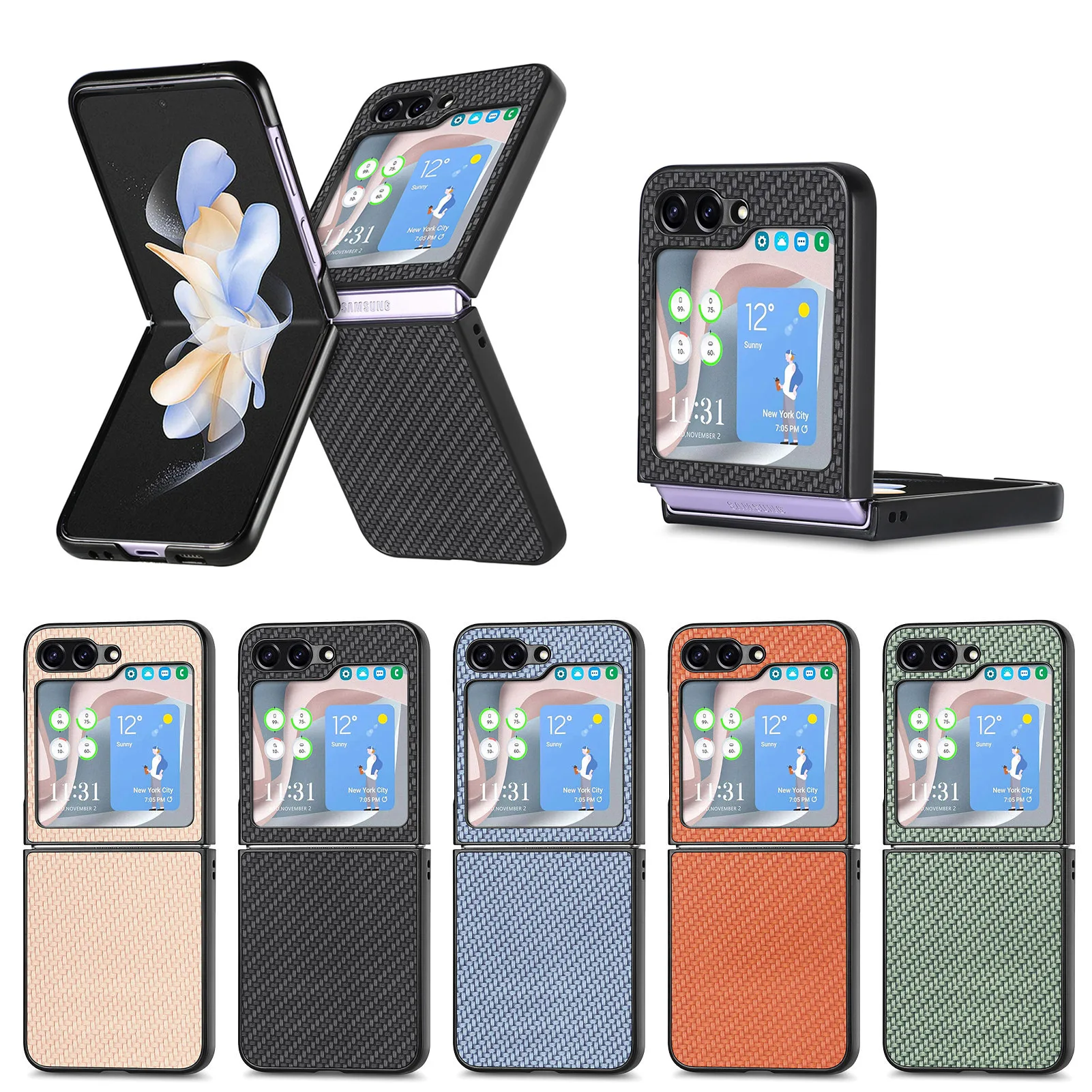 Wholesale Hot Selling 2025 New Fiber Texture PU Leather Trendy Internet Celebrity Flip Phone Case for Samsung Flip 7 6 5 4 3 FE Wholesale Hot Selling 2025 New Fiber Texture PU Leather Trendy Internet Celebrity Flip Phone Case for Samsung Flip 7 6 5 4 3 FE