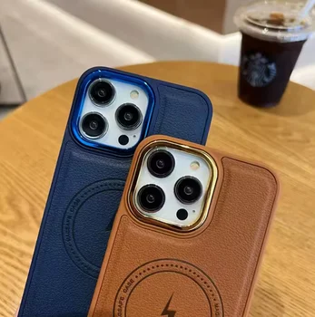 Custom Leather Phone Case for iPhone 14 Pro Max with Cards Holder