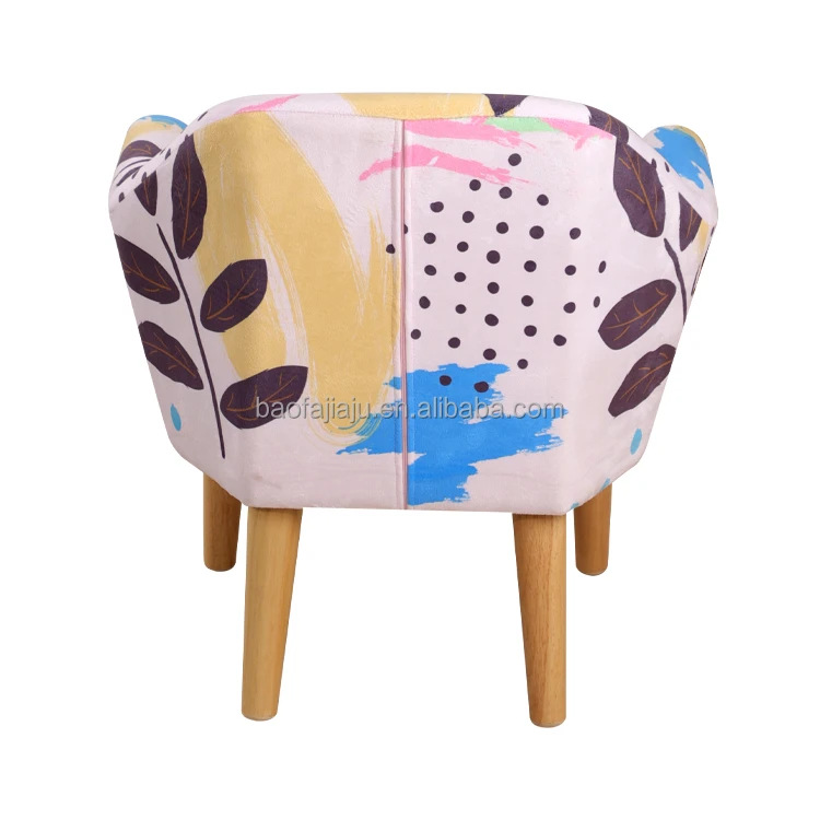 High Leg Beautiful Kids Sofa Print Cute Child Chair Custom Wholesale Baby Boarding Cheap Kids Furniture