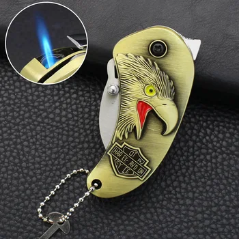 CL601 Eagle Head Multi functional Jet Flame Lighter Metal Windproof Set Wholesale