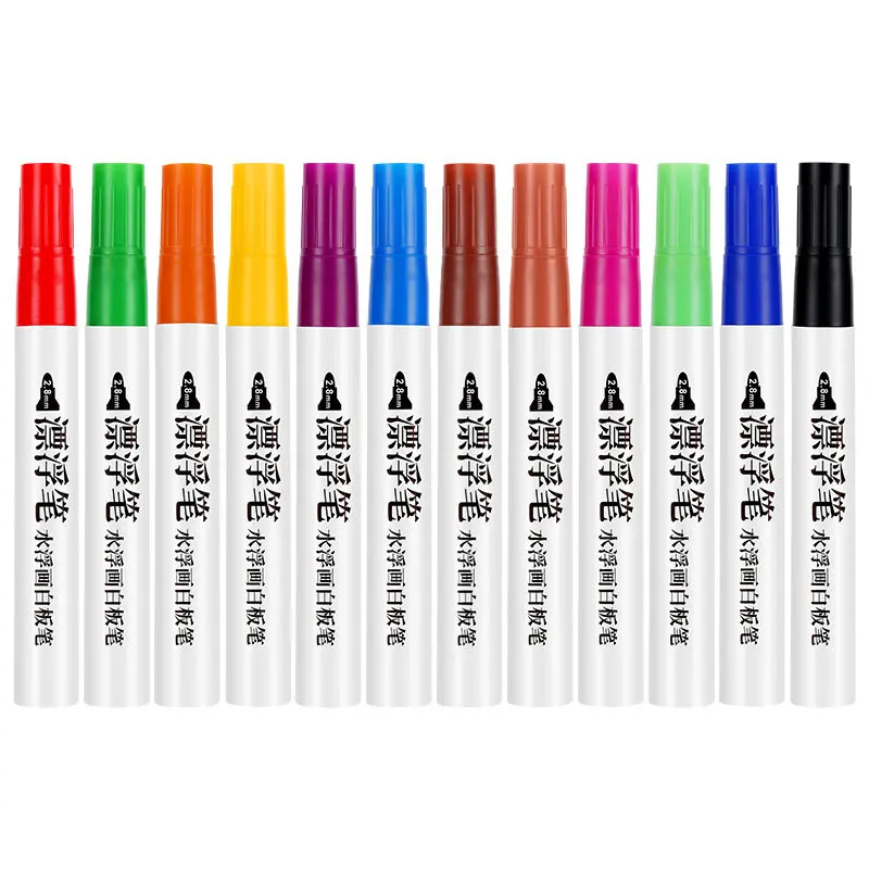 Fun Children Floating Pen In Water Whiteboard Pen Erasable Waterborne  Marker Teaching Drawing Digital Pen Color Whiteboard Pen