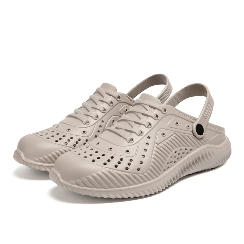 De verano para hombre zuecos de goma sandalias de playa obstruir zuecos  hombre sandalias de playa jardín zapatos cholas sandalia de piscina al aire  libre más grande de tamaño / Zapatos de