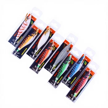 Wholesale SJ013 10cm 9.6g 3.5# Saltwater Luminous Shrimp Baits Squid Jig Fly Fishing Float Fishing Lures – Metal Jig – view 4