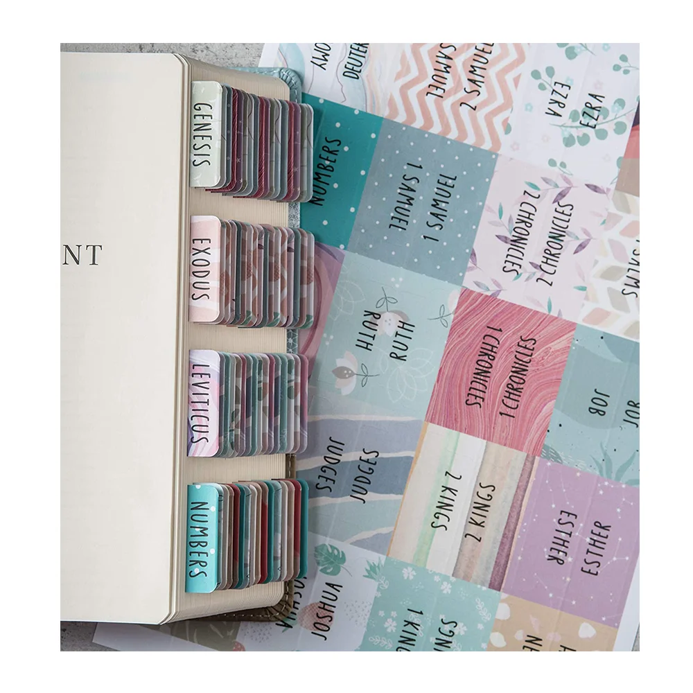 Bible Index Label Stickers Bookmarks, Laminated Bible Tabs