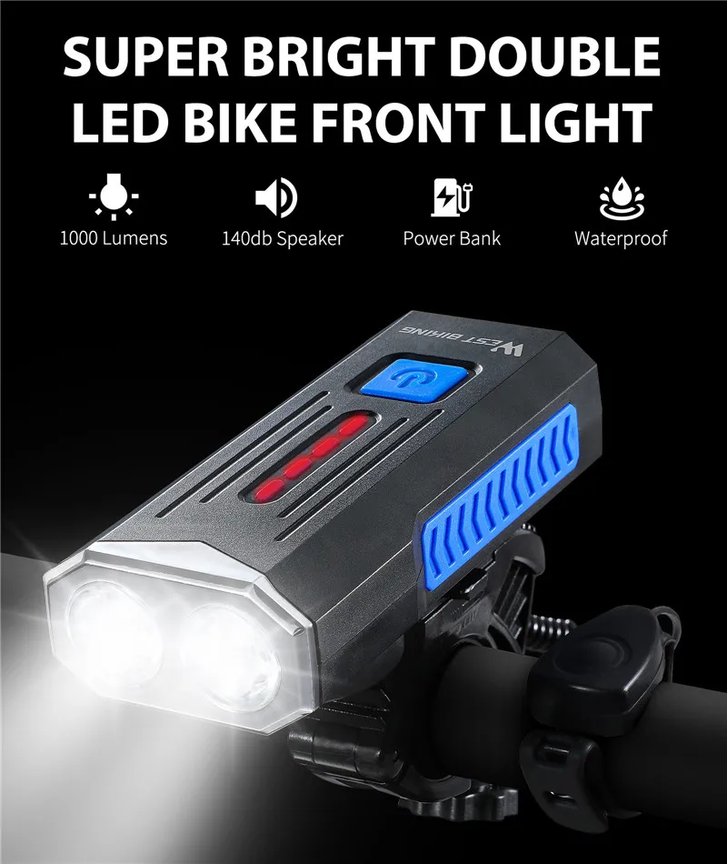 West Biking 1000 Lumens Bike Light 