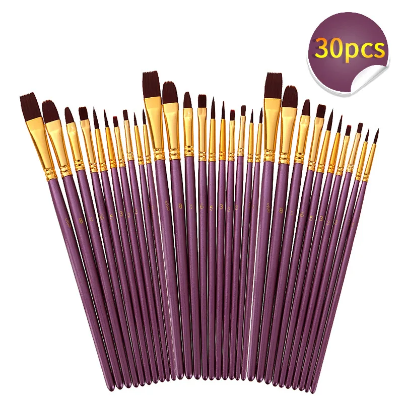 High-End Painting Brush 30 Fine Art Paint Brushes For Acrylic,Oil,Watercolors Painting Brush Set - Buy Acrylic Brush,Watercolor Brush,Oil Painting Brush Product On Alibaba.com