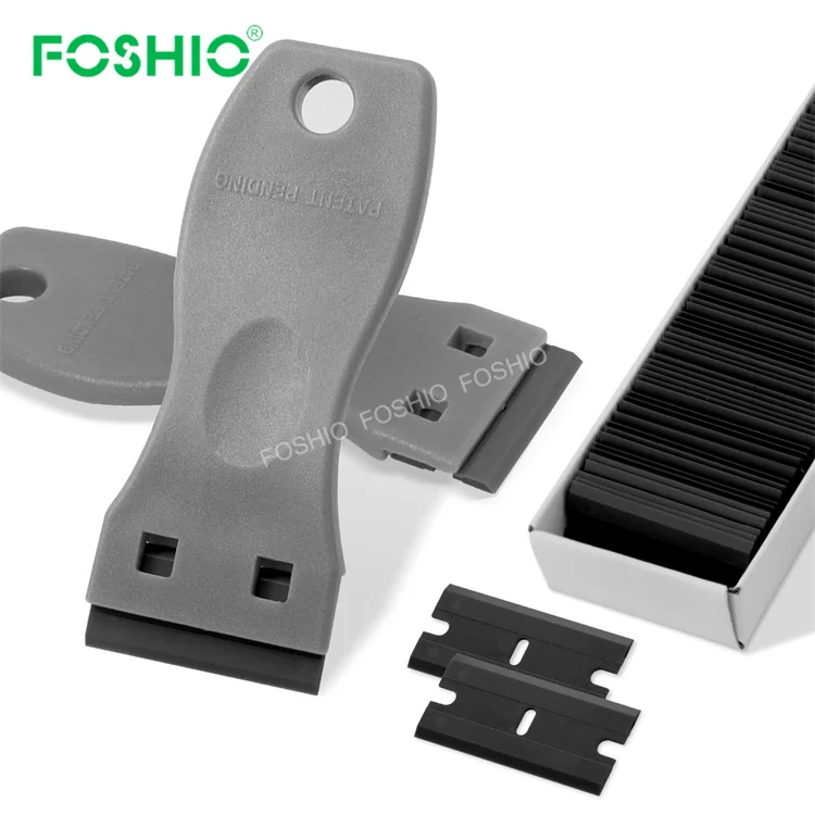 FOSHIO Retractable Razor Scraper With 10 Blades - Professional Tool For Removing Glue, Vinyl, Labels From Glass & Cars - View #2