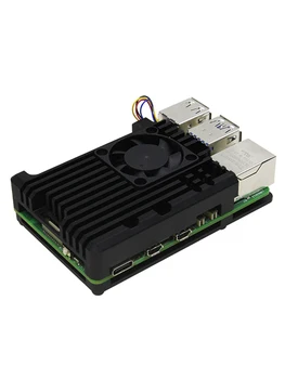 Raspberry Pi 5th Generation Dual Fan Cooling Case Raspberry Pi 5 Aluminum Alloy Cooling Protective Case Box