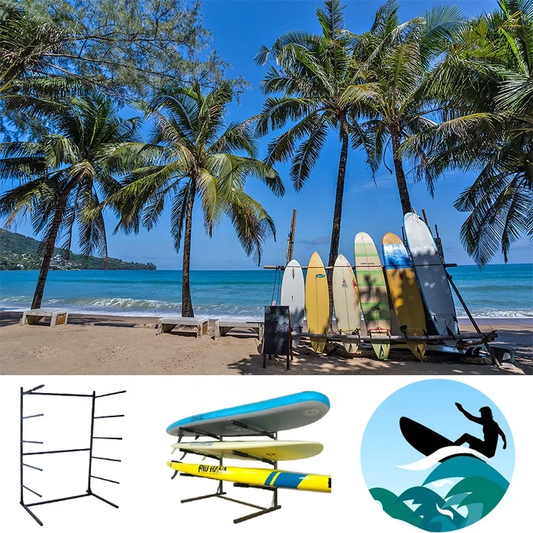 Surf Shop 3 Tier  Surfboard Stand up Paddle Board Rack  5 Tier  Sup Paddle Board Surfboard Display Rack