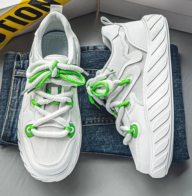 Men's Niche Casual Board Shoes Men's Shoes Thick Sole Net Face Increase Daddy Shoes