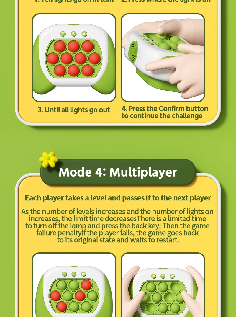 Quick Push Game Console Machine Whack A Mole Thinking Logic Focus