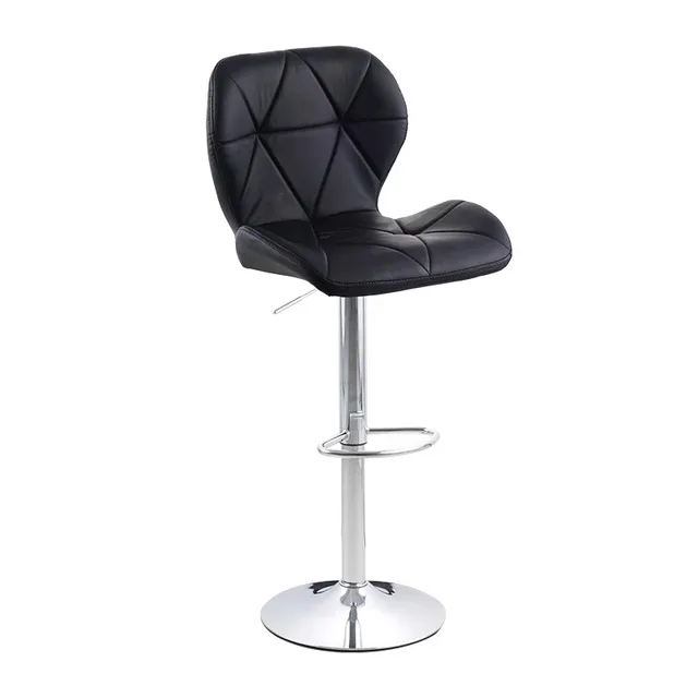 HESHI Modern PU Leather Swivel Adjustable Cafe Furniture Swivel Standing Stool Bar High Chair Metal Bar Stool