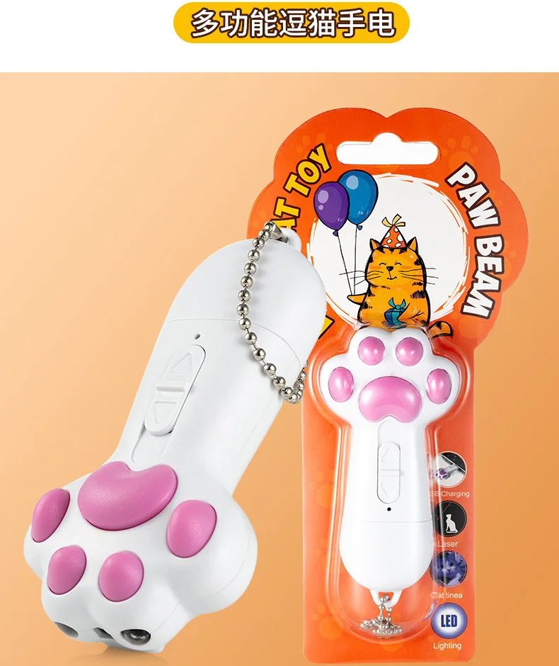 Popular Cat Laser Toy With UV Flashlight Light Funny Style Plastic Sustainable Pet Toy