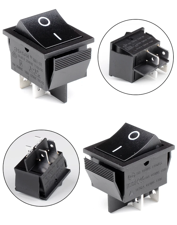 Soken Rk1-01 Switch On-off-on 250vac 16a Kema Keur Rocker Switch T85 ...