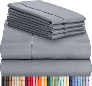 Silky Soft 300TC Sateen Bedsheet Set  100% Organic Bamboo Fiber Duvet Cover Bed Sheet Set with Deep Pocket