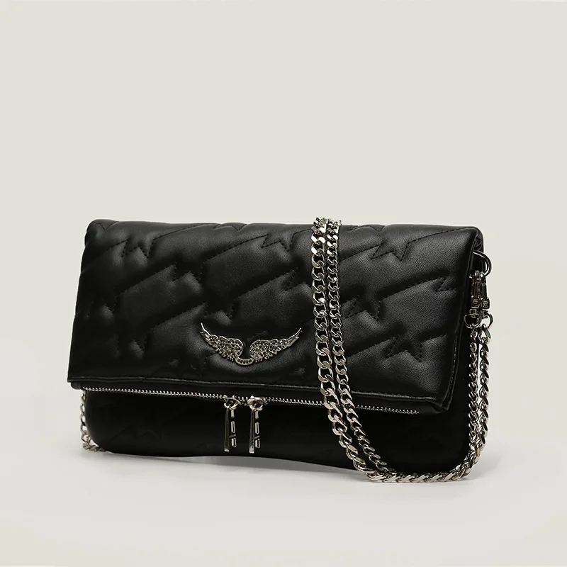 Spain Silver Wing Designer Chain Shoulder Bag for Women