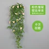 Un bouquet de marguerites roses accrochées au mur