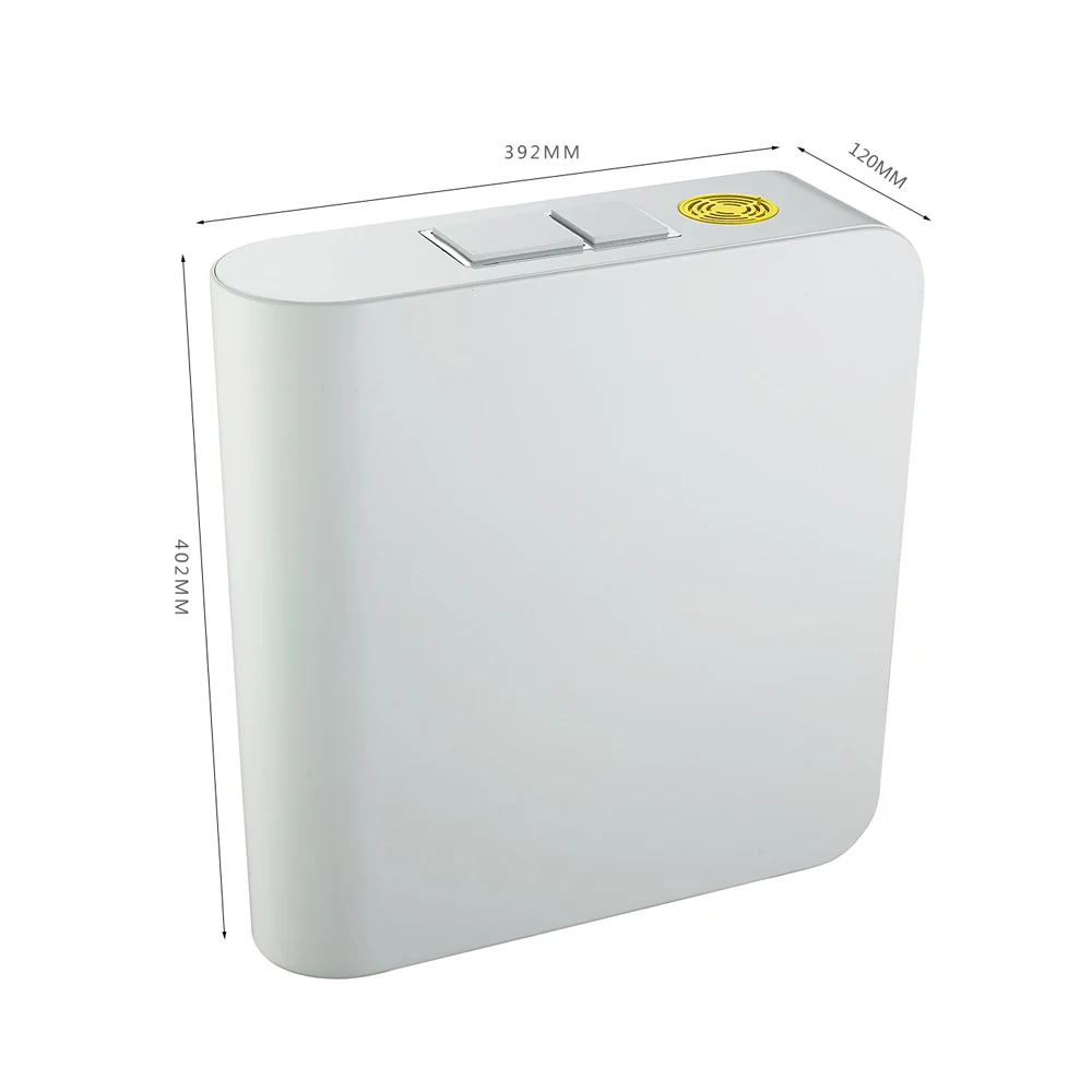 Modern Humanization Deodorant Design 3-7L Adjustable Eco-friendly Plastic Dual-Flush Wall Hung Upper Cistern Toilet Tank