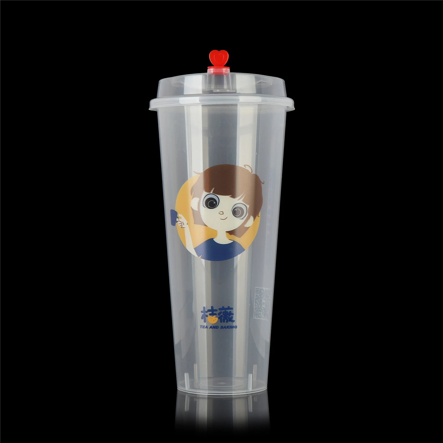 Прямая поставка с завода, прозрачная пластиковая крышка и соломинка, пластиковая чашка для молочного чая, пузырьковый чай