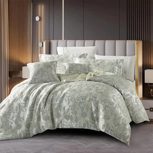 KOSMOS Customizable Jacquard Bedding Factory New Design Fantasy Flowers Comforter Set Embroidered Home Use Bag Packaging