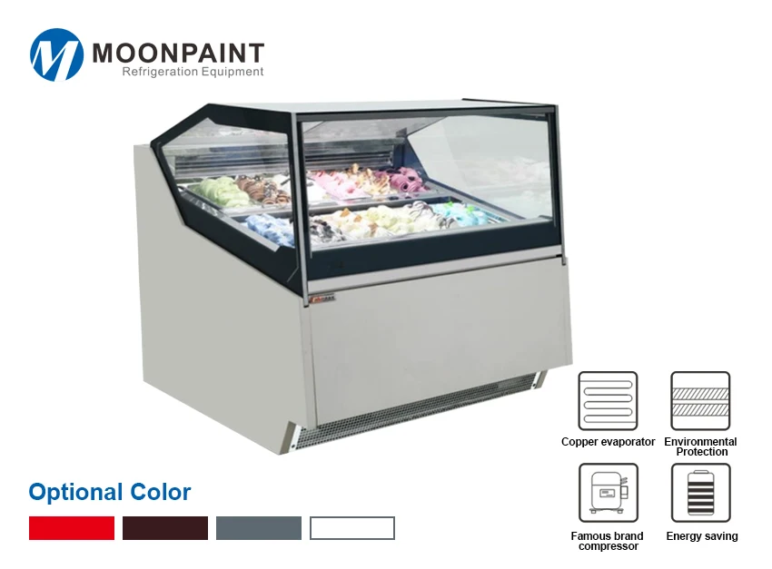 Italian Ice Cream Display Case/freezer Refrigerator/display Case In Ice