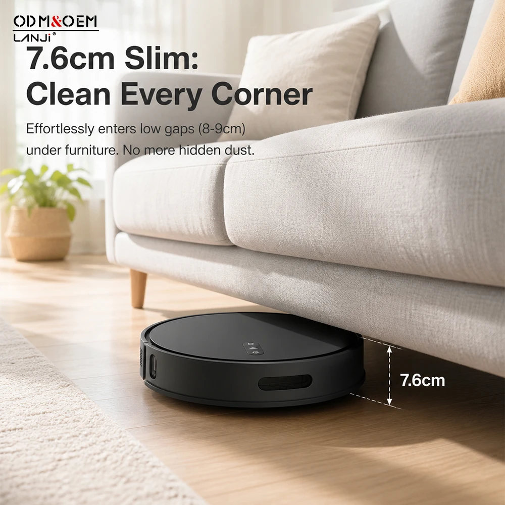 product oem s12r robot vacuum cleaner vacuum sweeping 2 in 1 dry smart household plastic brushless motor up to 120 min app controlled171-5
