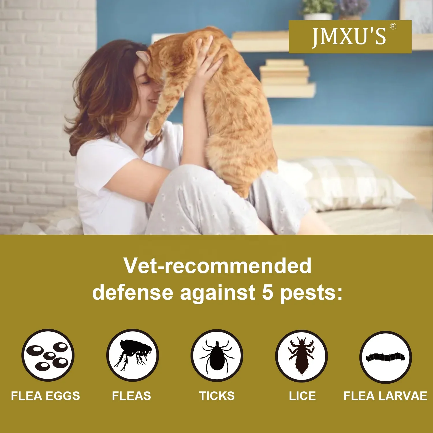 Herbal Flea Treatment Topical Drops,Made With Pure Essential Oils