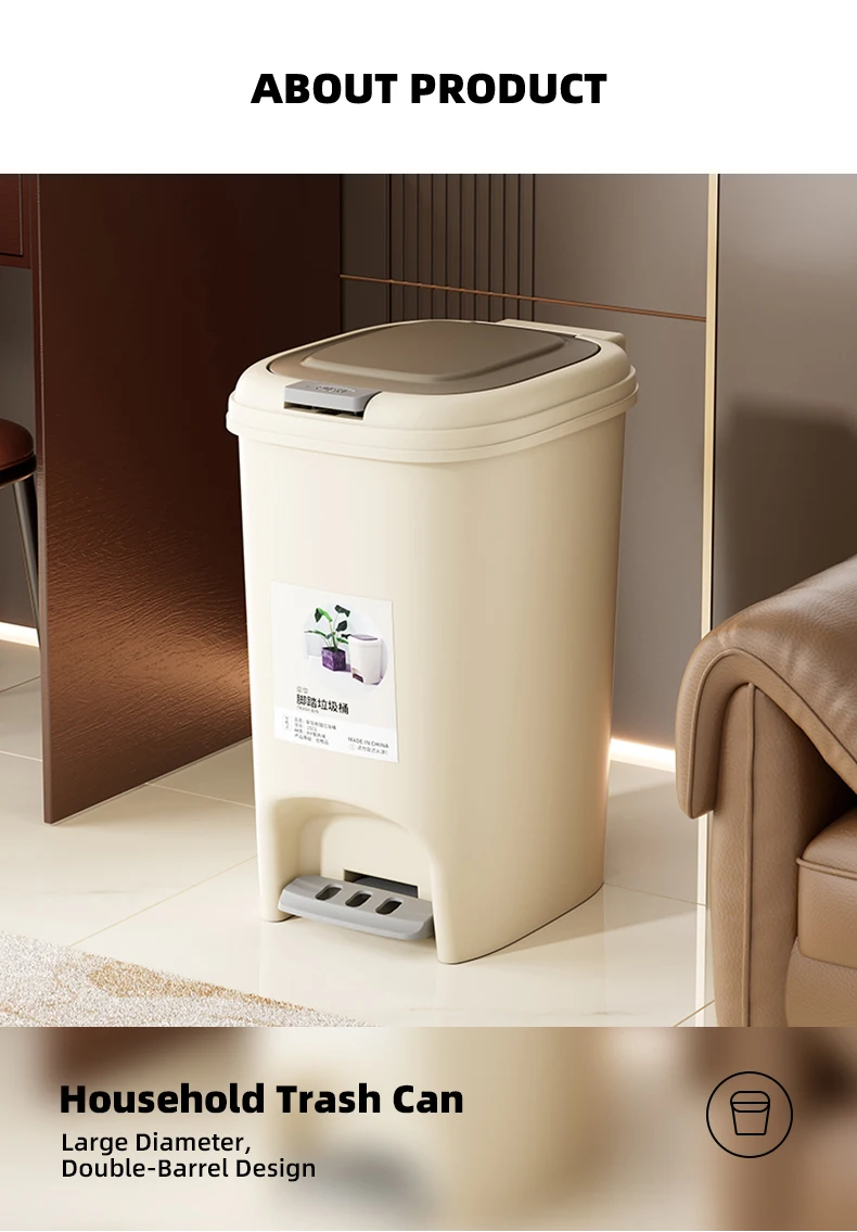 product wanuo 2 in 1 press top  foot pedal trash can dual opening trash can press  foot pedal garbage bin-2