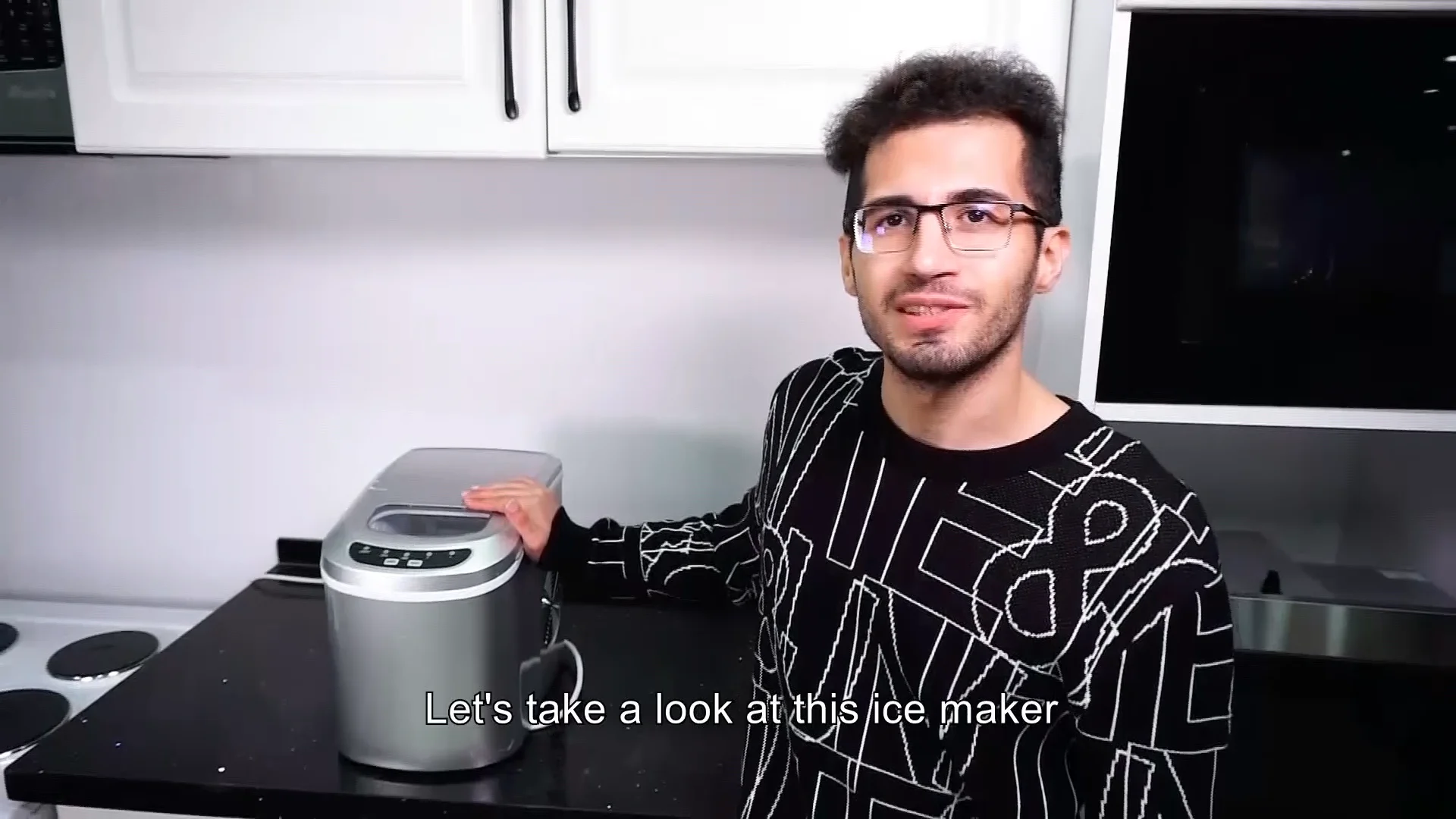 dark blue ice maker