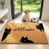 Three black cats