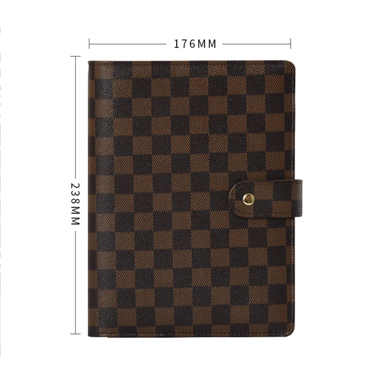 Source Custom A6 PU Leather Hardcover Checkered 6 Ring Budget Binder with  Cash Envelopes Budgeting Planner Wallet Binders on m.