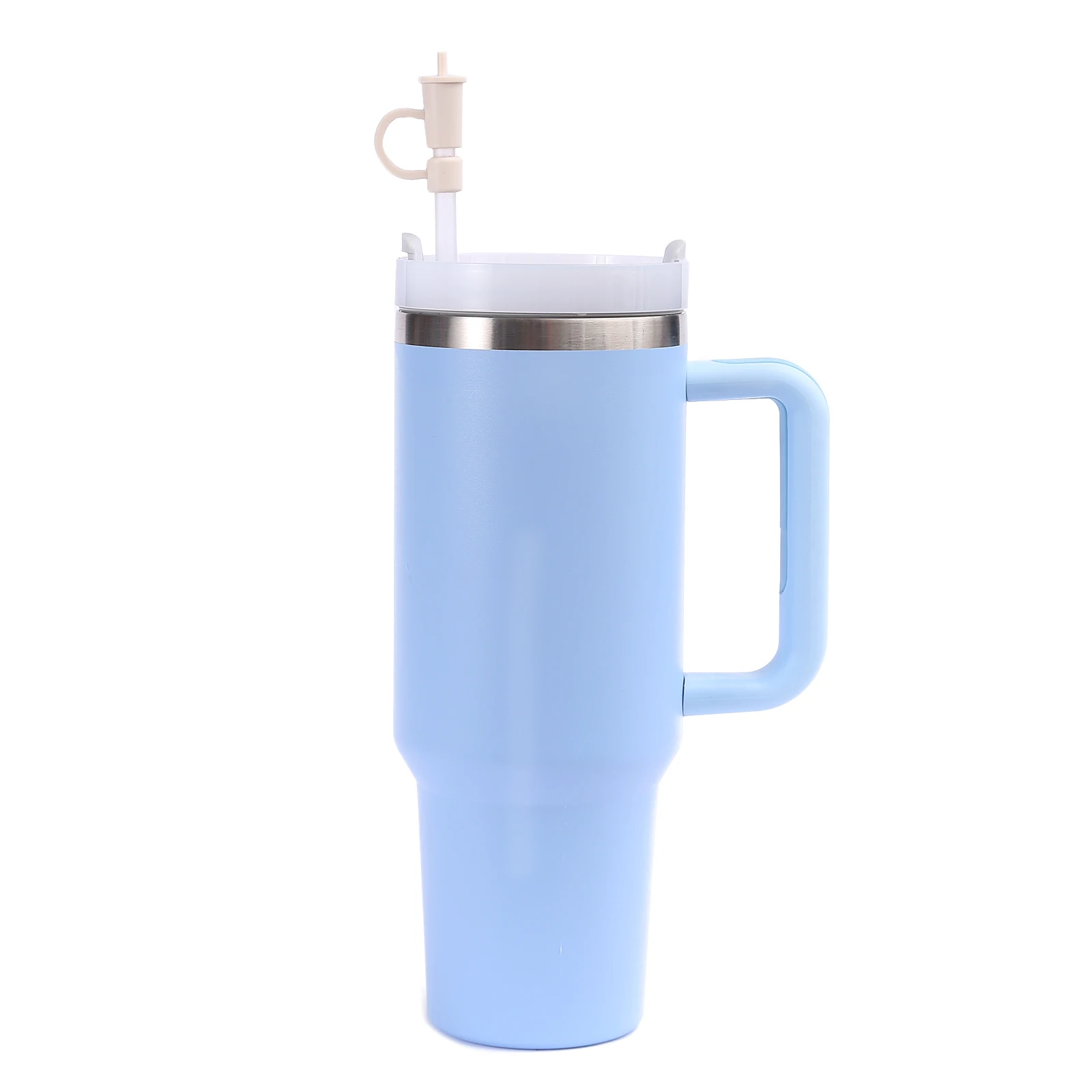 Новый 18/8 вакуумный тумблер на 40 унций с ручкой и логотипом соломы