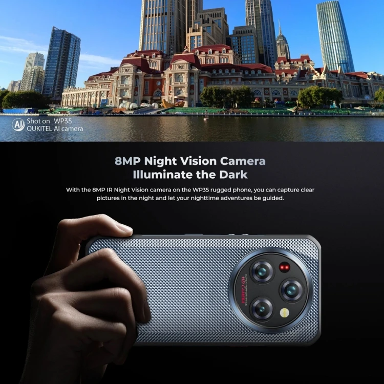 激安セール Oukitel WP35 5Gタフネススマホ 8GB+256GB 11000mAh