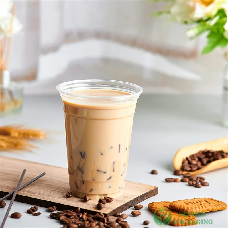 Pet Clear Cold Cups Iced Coffee Cup Disposable Compostable